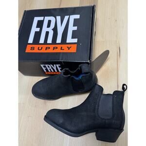 FRYE Supply NEW Women's Steel Toe Chelsea Work Boot Black - 7W